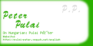 peter pulai business card